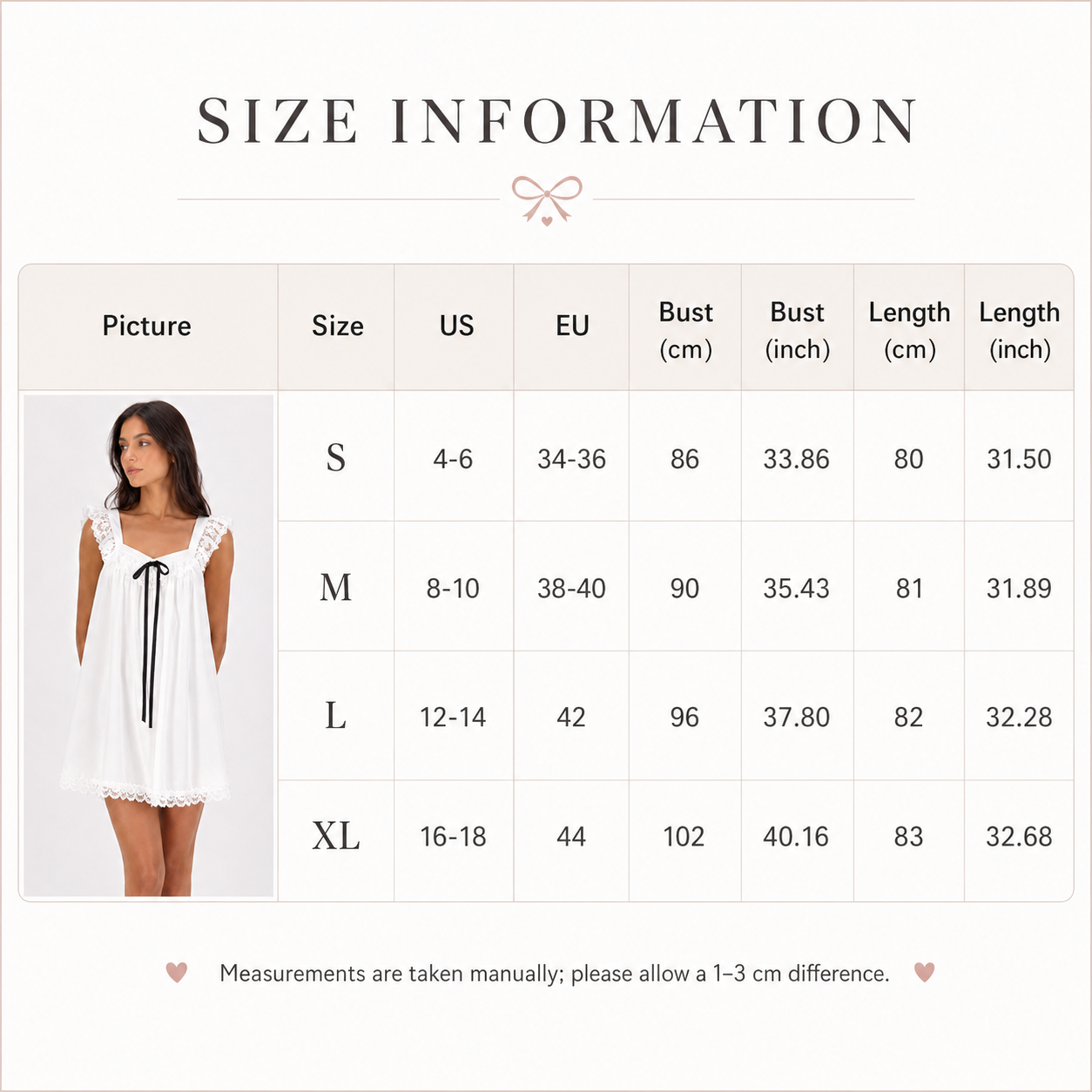 Colette | Lace-Trim Bow Babydoll Mini Dress